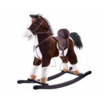 Hojdací koník Pony interaktívny 74 cm - tmavo-hnedý